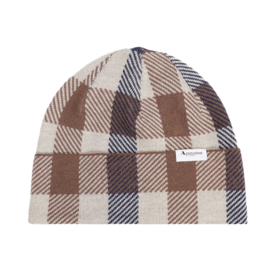 Aquascutum Merino Wool Beanie - Macro Check - Escape Menswear