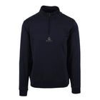 Aquascutum Small Logo Quarter Zip Sweatshirt - Navy - Escape Menswear