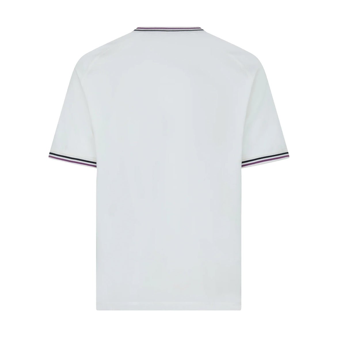 Aquascutum Stripes Piquet T-Shirt - 02 Old White - Escape Menswear