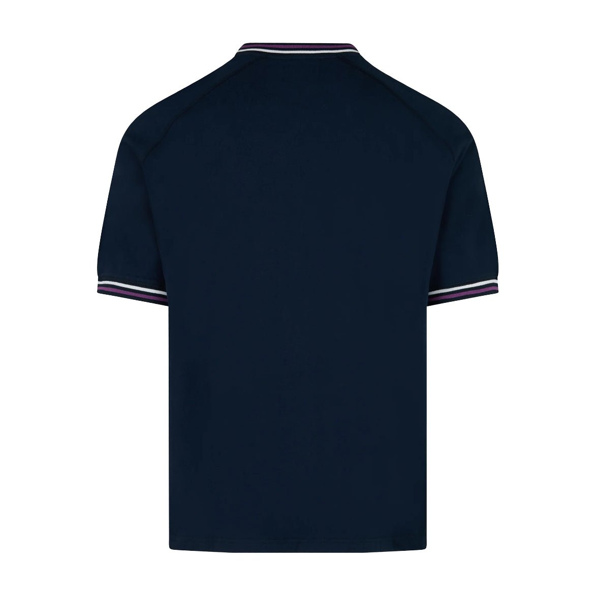 Aquascutum Stripes Piquet T-Shirt - 11 Navy - Escape Menswear