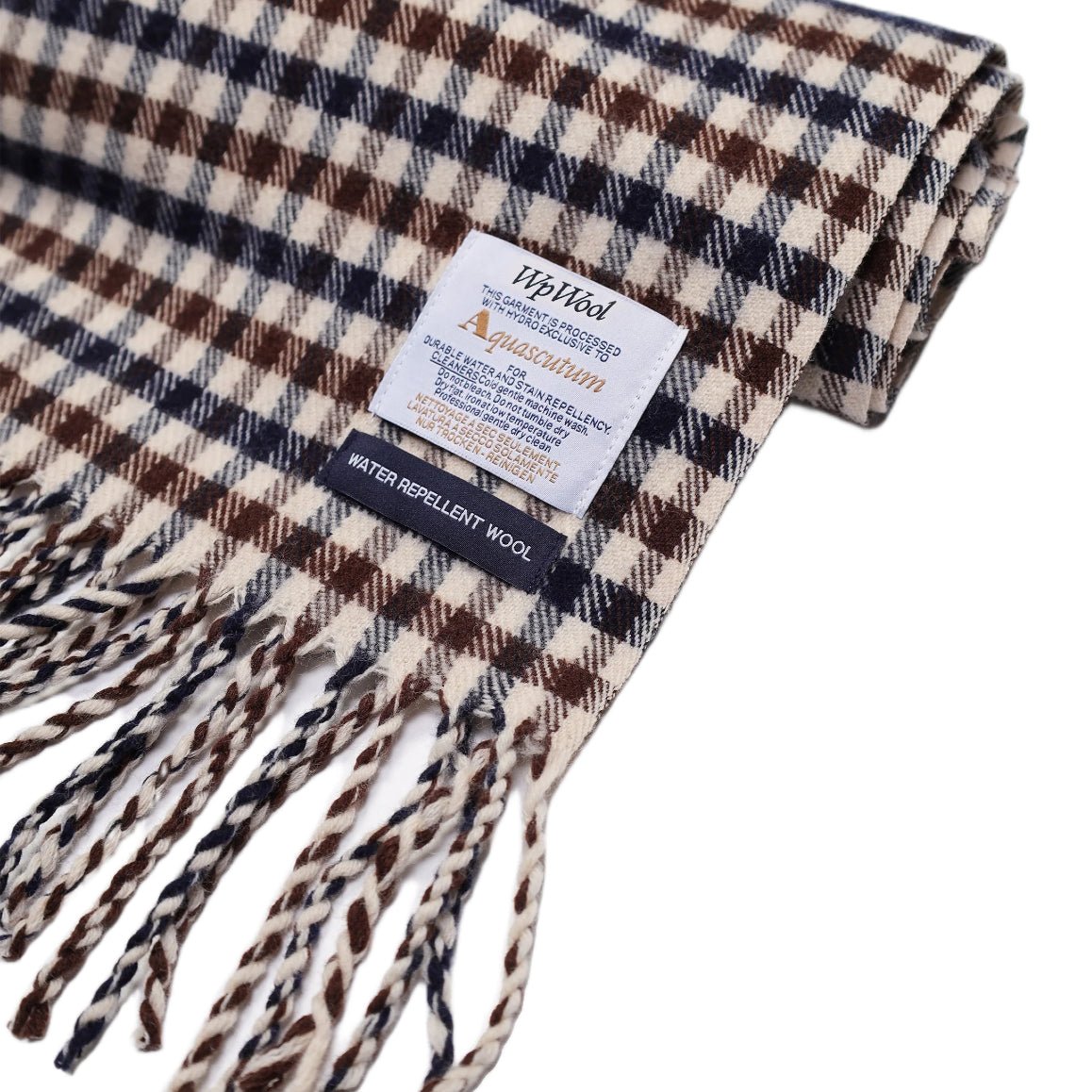 Aquascutum Water Repellent Wool Scarf - 28 Club Check - Escape Menswear