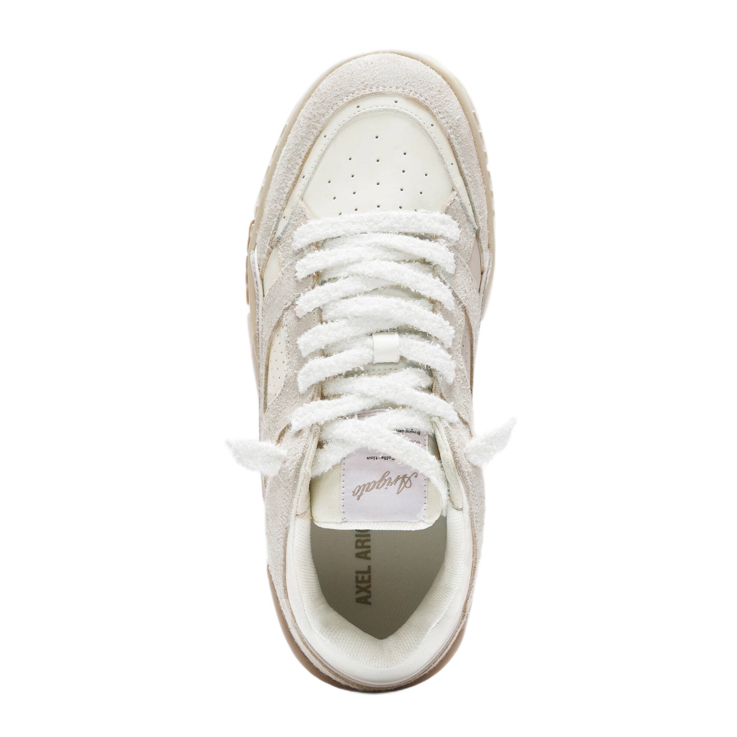 Axel Arigato Area Lo Fluffy Sneakers - Beige/Beige - Escape Menswear