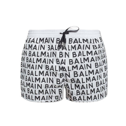 Balmain A/O Swim Short - White/Blk - Escape Menswear