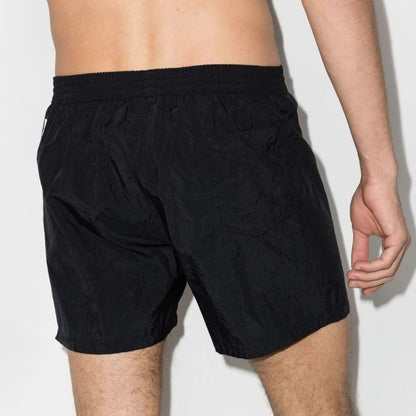 Balmain Logo Stretch Basic Swim Short - Black - Escape Menswear