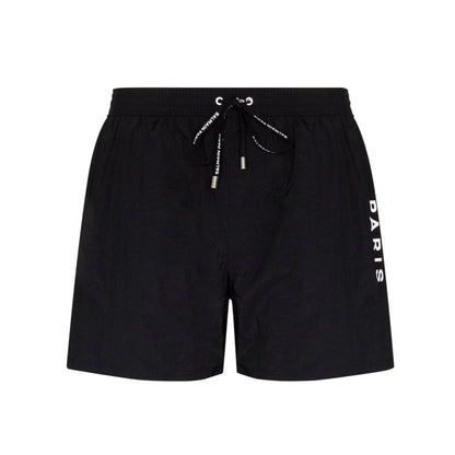 Balmain Logo Stretch Basic Swim Short - Black - Escape Menswear