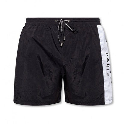 Balmain Side Band Logo Swim Short - Black - Escape Menswear