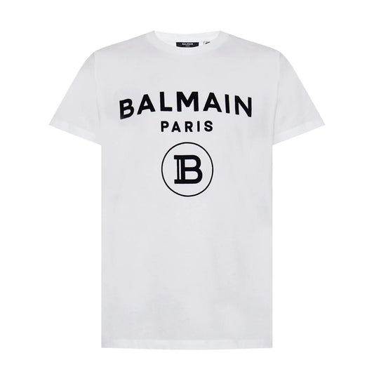 Balmain TH11601 TShirt - 0FA White - Escape Menswear