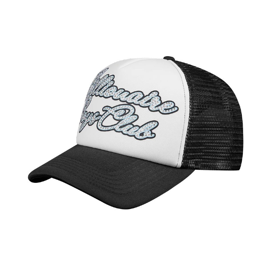 BBC Diamond Script Trucker Cap - Black/White - Escape Menswear