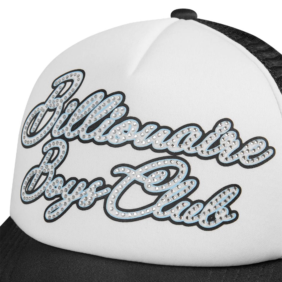 BBC Diamond Script Trucker Cap - Black/White - Escape Menswear