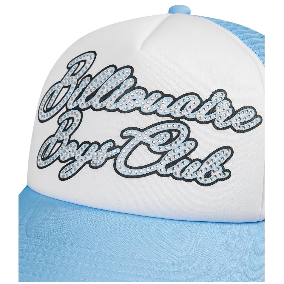 BBC Diamond Script Trucker Cap - Blue/White - Escape Menswear