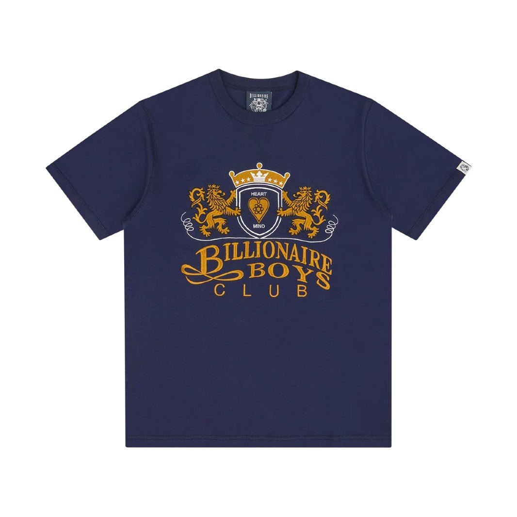 BBC Embroidred Crest Logo T-Shirt - Navy - Escape Menswear