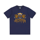 BBC Embroidred Crest Logo T-Shirt - Navy - Escape Menswear
