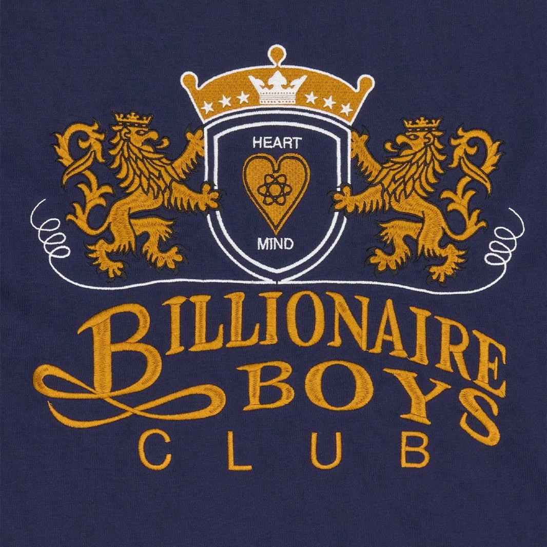 BBC Embroidred Crest Logo T-Shirt - Navy - Escape Menswear