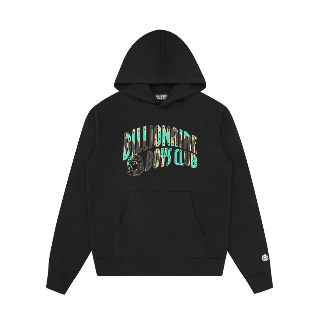 BBC Leopard Camo Arch Logo Hoodie - Black - Escape Menswear
