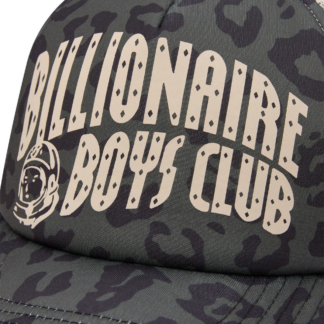 BBC Leopard Print Arch Logo Trucker Cap - Olive - Escape Menswear