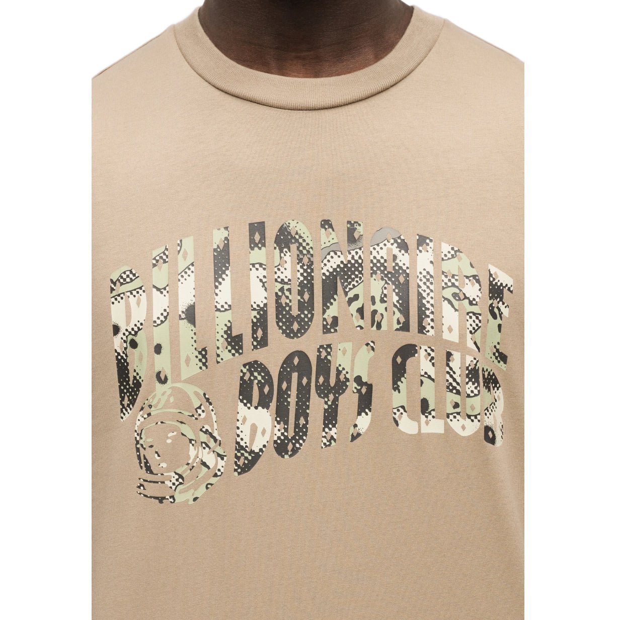 BBC Overlay Camo Fill Arch Logo T-Shirt - Taupe - Escape Menswear
