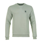 Belstaff Cotton Fleece Sweatshirt - Sage Green - Escape Menswear