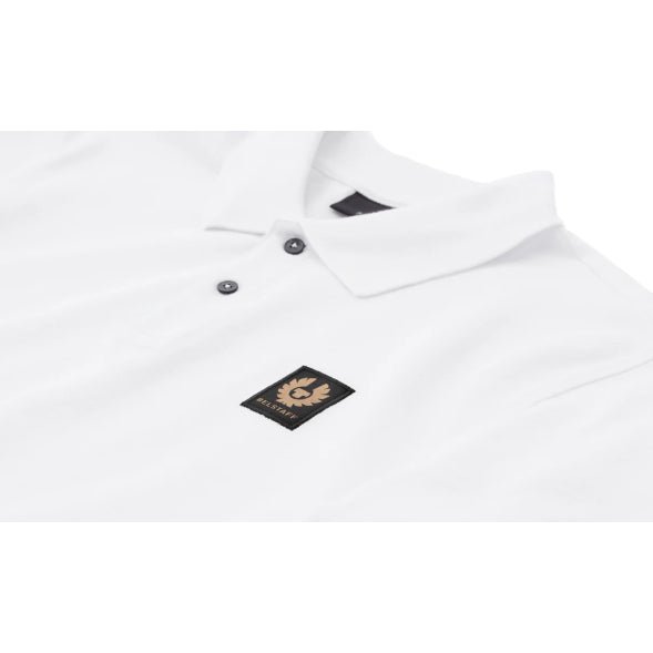 Belstaff Cotton Pique Polo Shirt - White - Escape Menswear