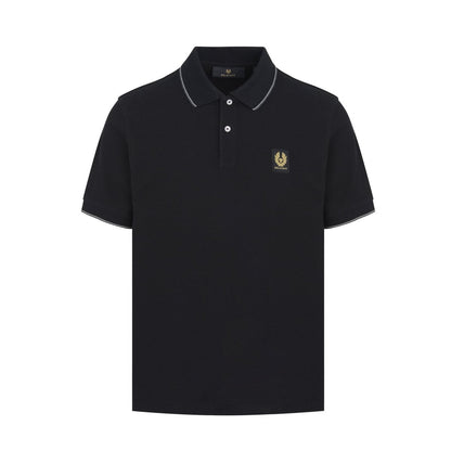 Belstaff Double Tipped Polo Shirt - Black - Escape Menswear