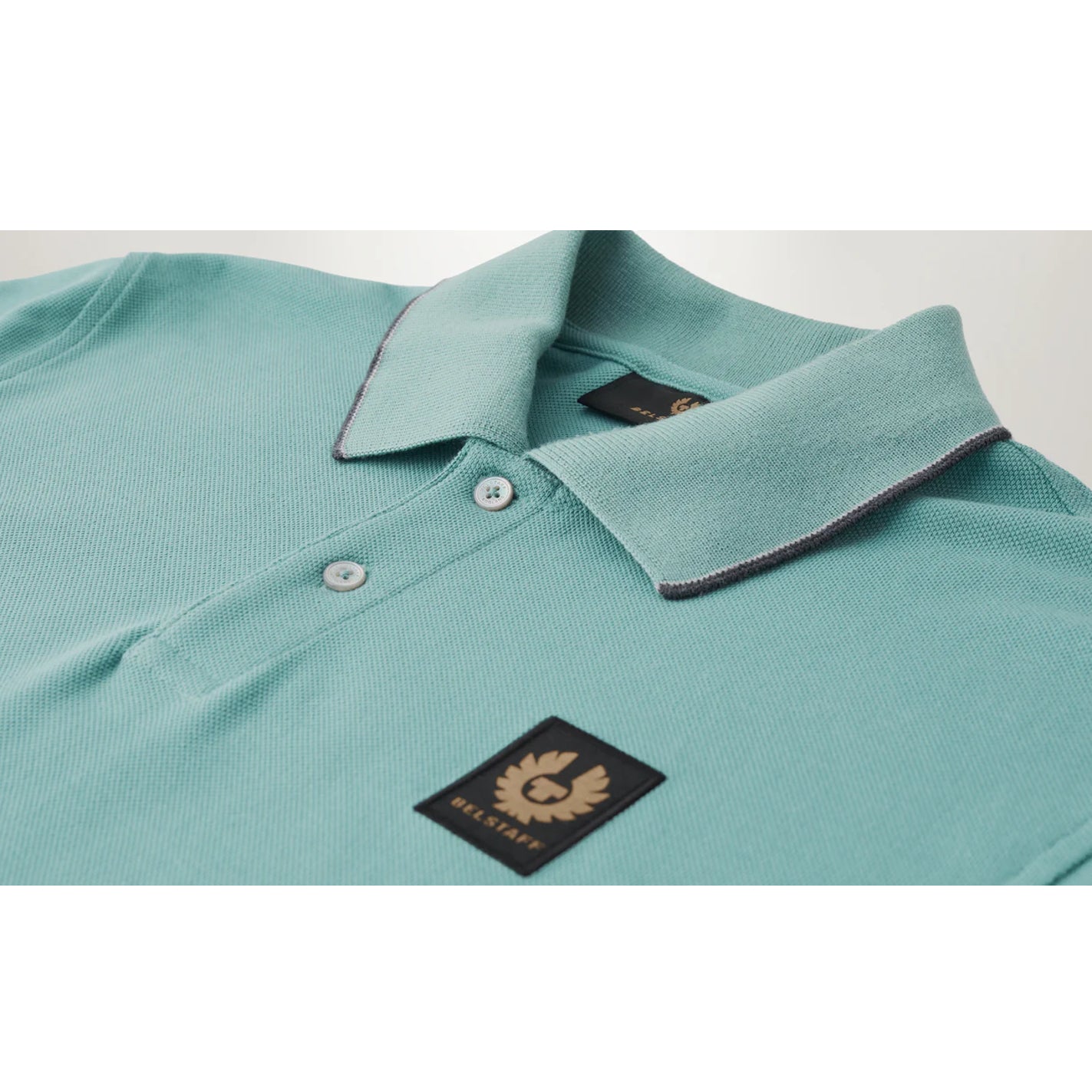 Belstaff Double Tipped Polo Shirt - Oil Blue - Escape Menswear