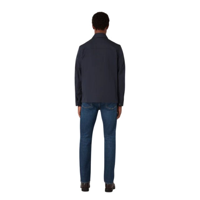 Belstaff Drome Cotton Gabardine Overshirt - Dark Ink - Escape Menswear