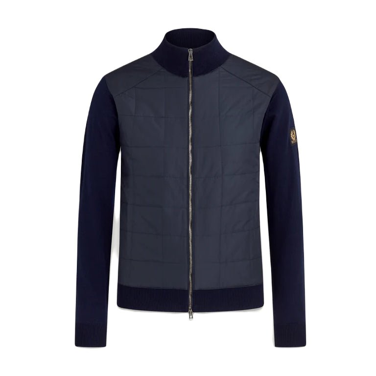 Belstaff Kelbrook Full Zip Knit Jumper - Washed Navy - Escape Menswear