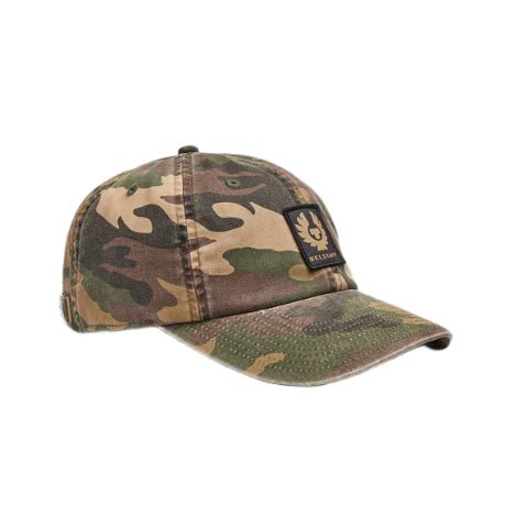 Belstaff Phoenix Camo Patch Cap - Camo Green - Escape Menswear