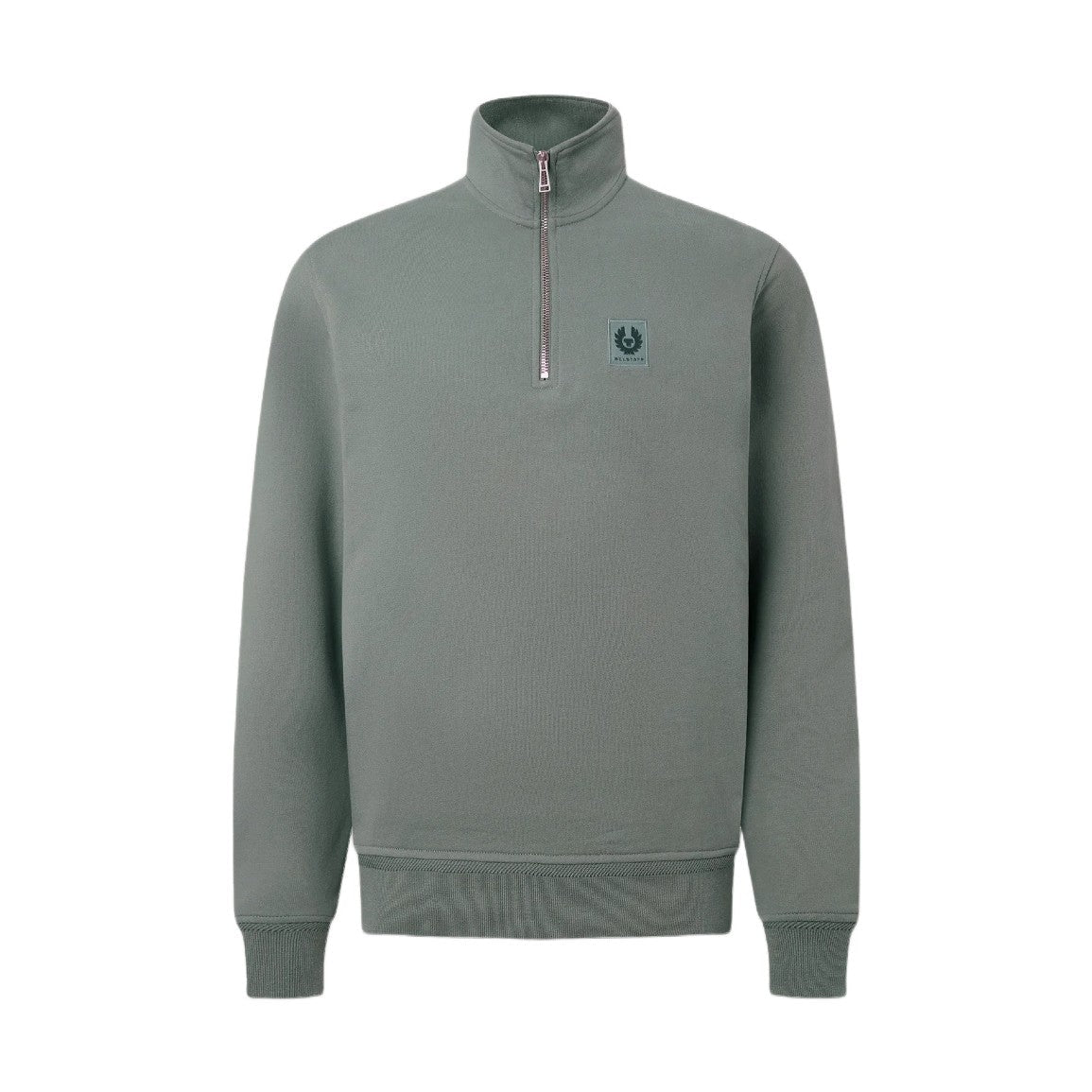 Belstaff Quarter Zip Sweatshirt - Atlantic Grey - Escape Menswear