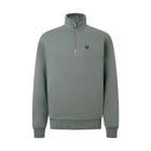 Belstaff Quarter Zip Sweatshirt - Atlantic Grey - Escape Menswear