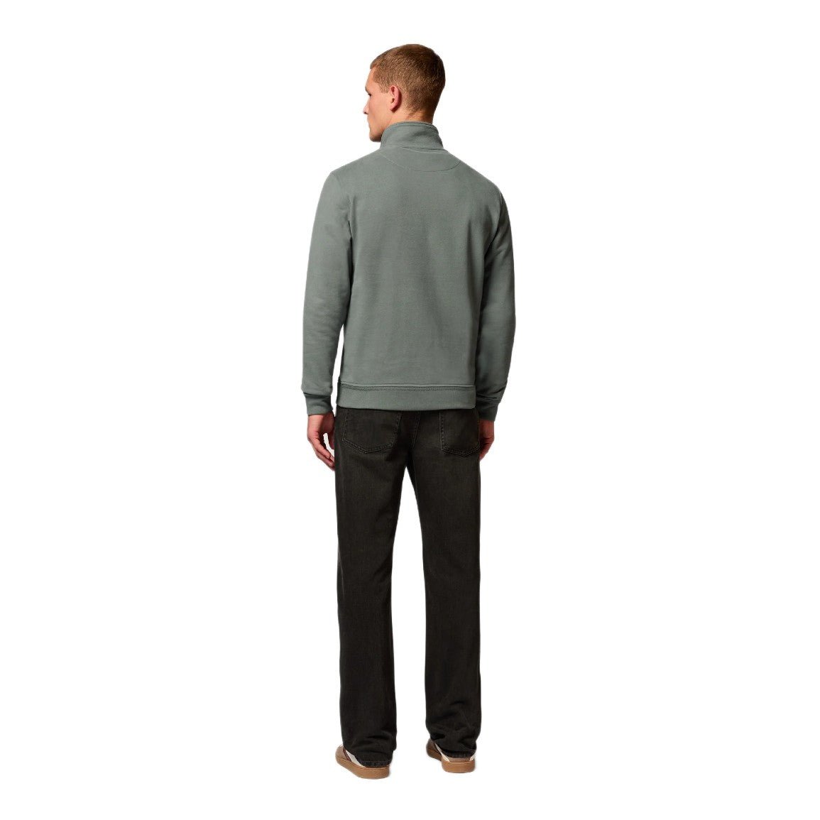 Belstaff Quarter Zip Sweatshirt - Atlantic Grey - Escape Menswear