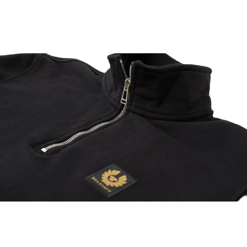 Belstaff Quarter Zip Sweatshirt - Black - Escape Menswear