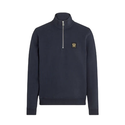 Belstaff Quarter Zip Sweatshirt - Dark Ink - Escape Menswear