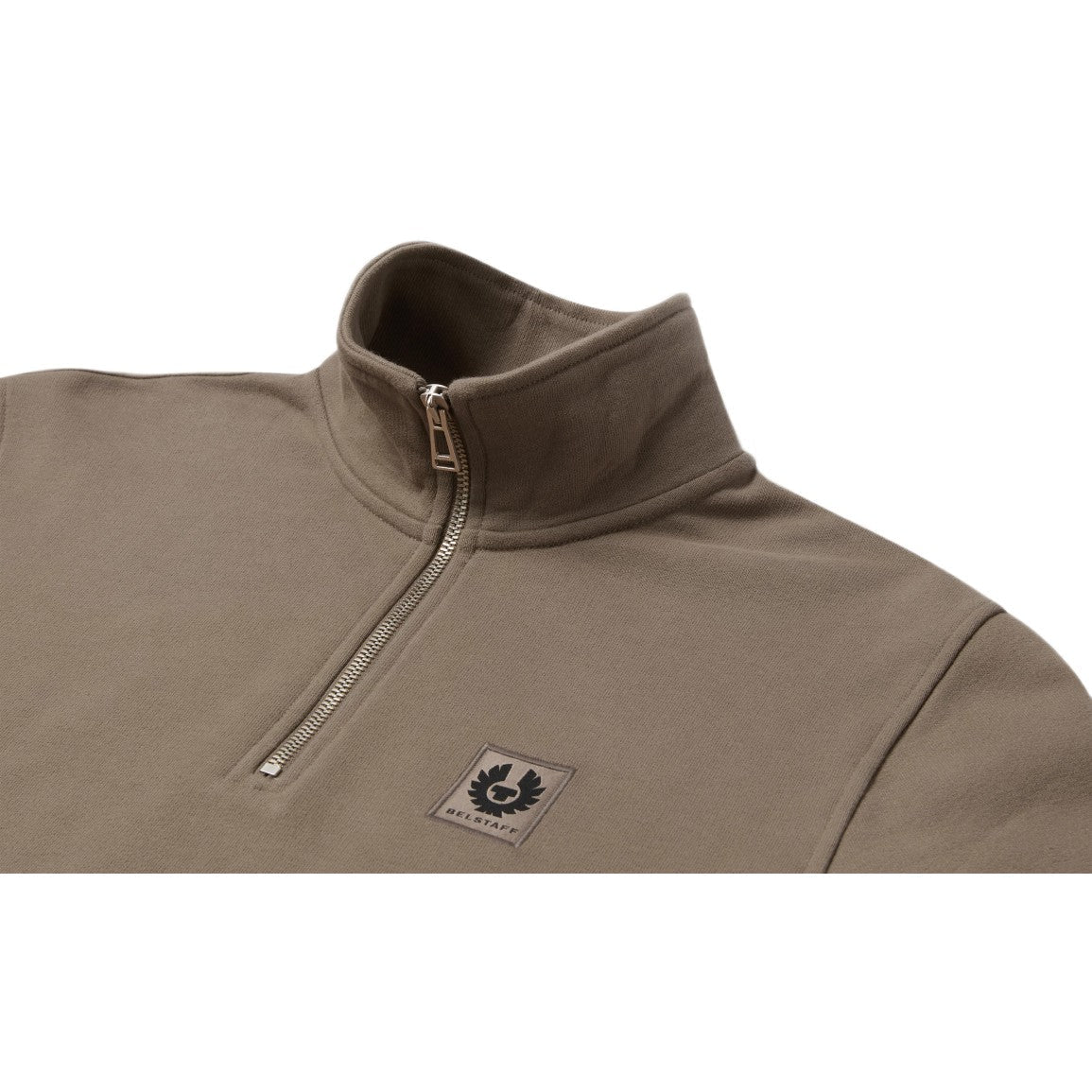 Belstaff Quarter Zip Sweatshirt - Dusty Taupe - Escape Menswear