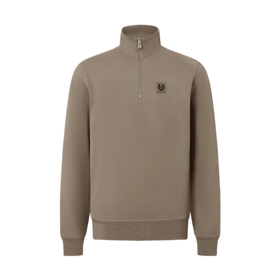 Belstaff Quarter Zip Sweatshirt - Dusty Taupe - Escape Menswear
