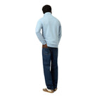 Belstaff Quarter Zip Sweatshirt - Mist Blue - Escape Menswear