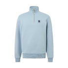 Belstaff Quarter Zip Sweatshirt - Mist Blue - Escape Menswear