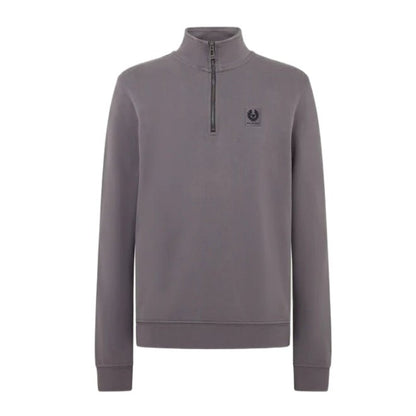 Belstaff Quarter Zip Sweatshirt - Tornado Grey - Escape Menswear