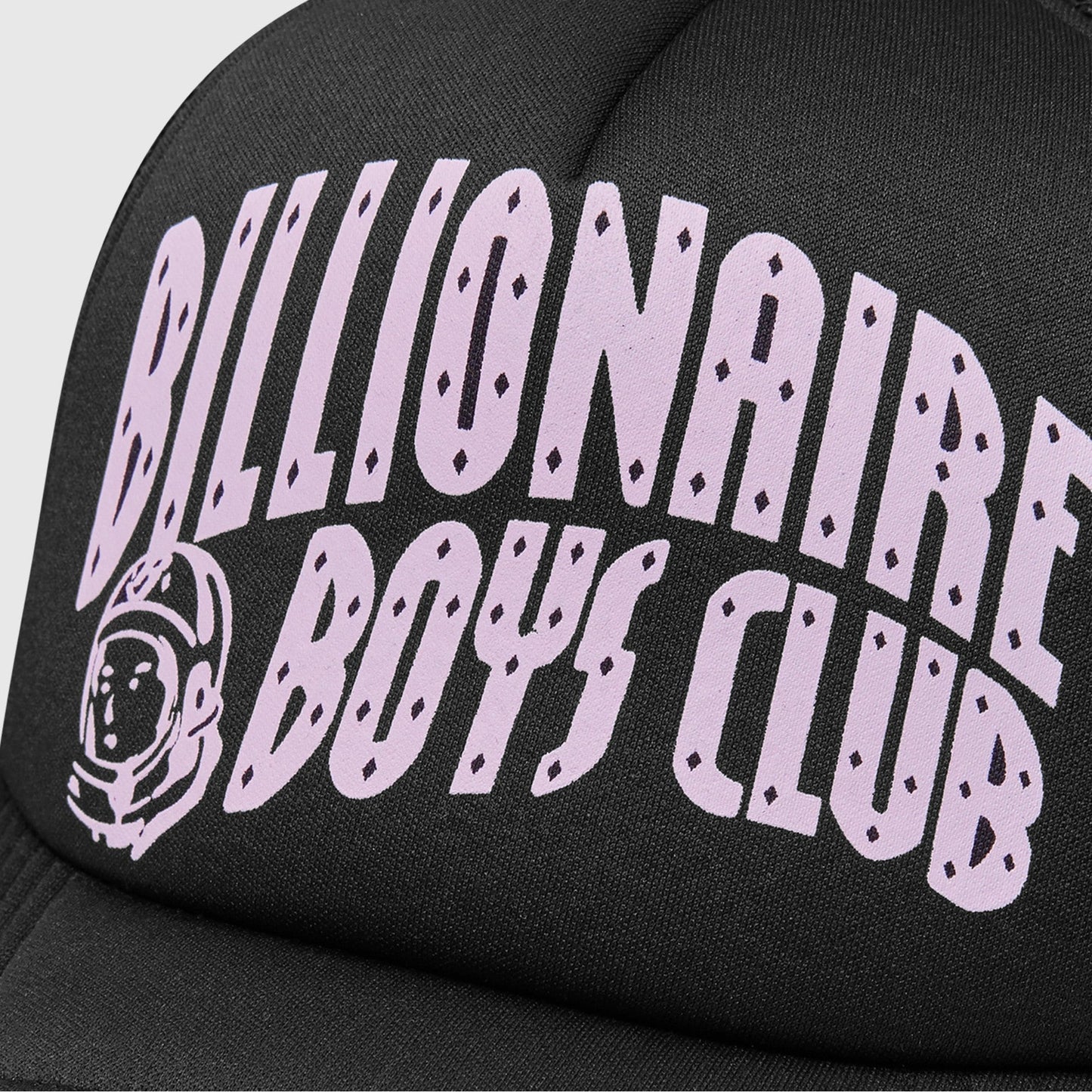 Billionaire Boys Club Arch Logo Trucker Cap - Black/Pink - Escape Menswear