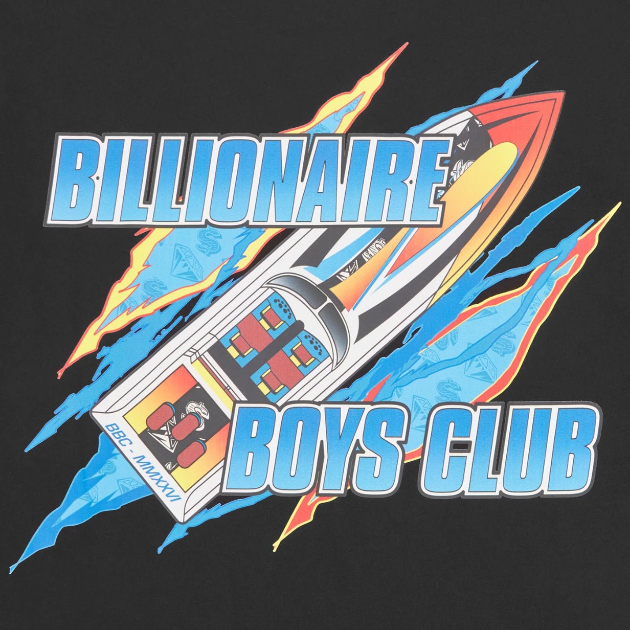 Billionaire Boys Club Speed Ripper T-Shirt - Black - Escape Menswear