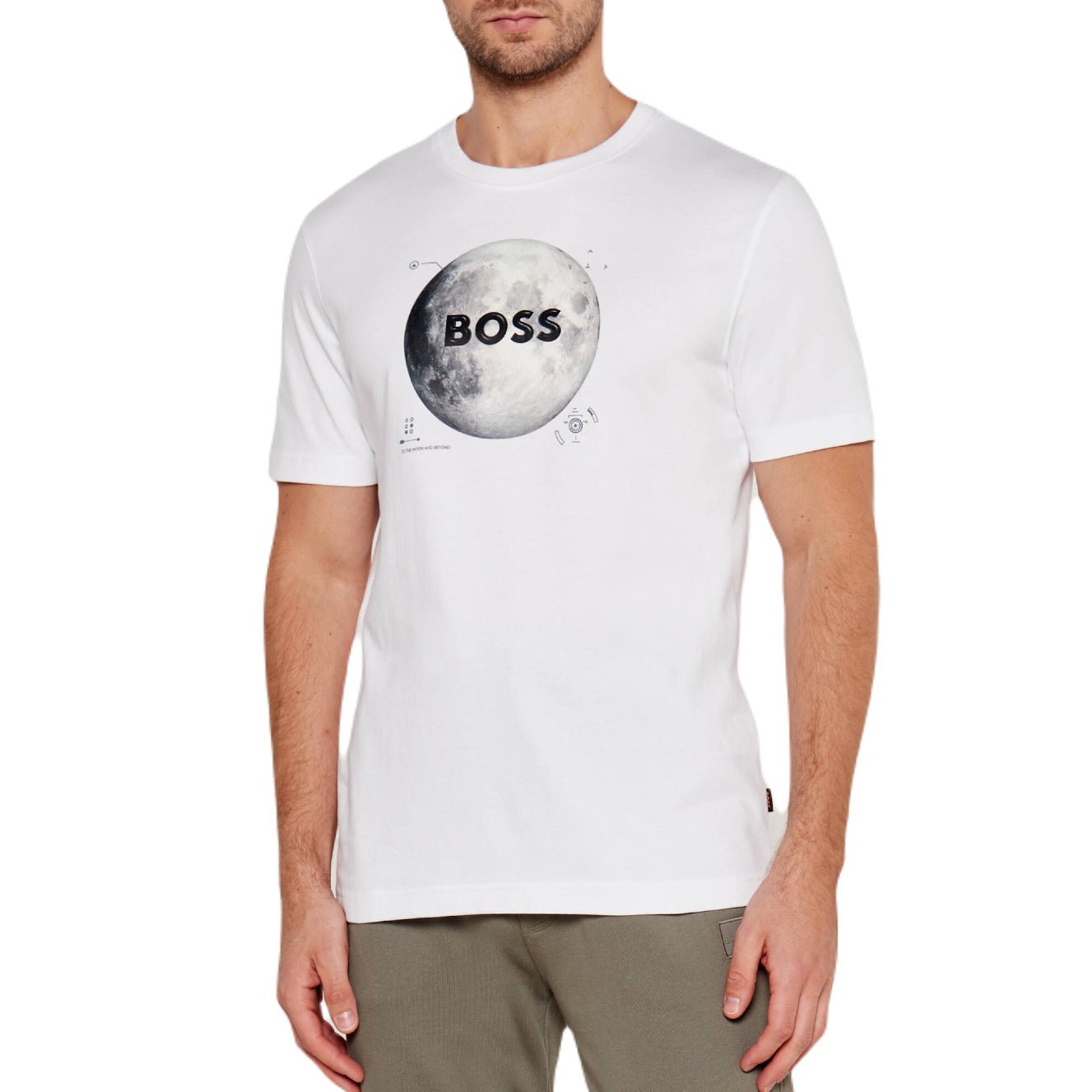 Boss Orange 50528189 Te Moon T-Shirt - 101 White - Escape Menswear