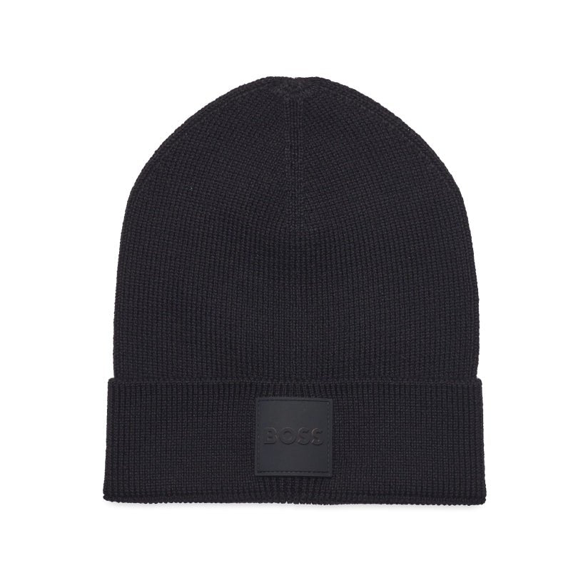 BOSS Orange Foxxy_R Beanie - 001 Black - Escape Menswear