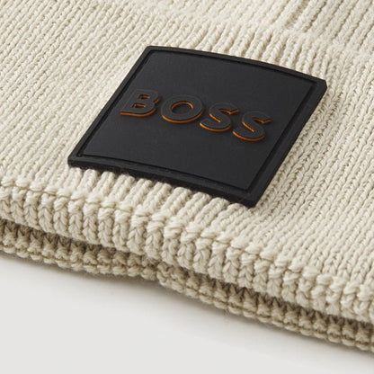 BOSS Orange Foxxy_R Beanie - 271 Light Beige - Escape Menswear