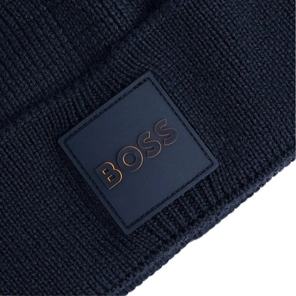 BOSS Orange Foxxy_R Beanie - 404 Dark Blue - Escape Menswear