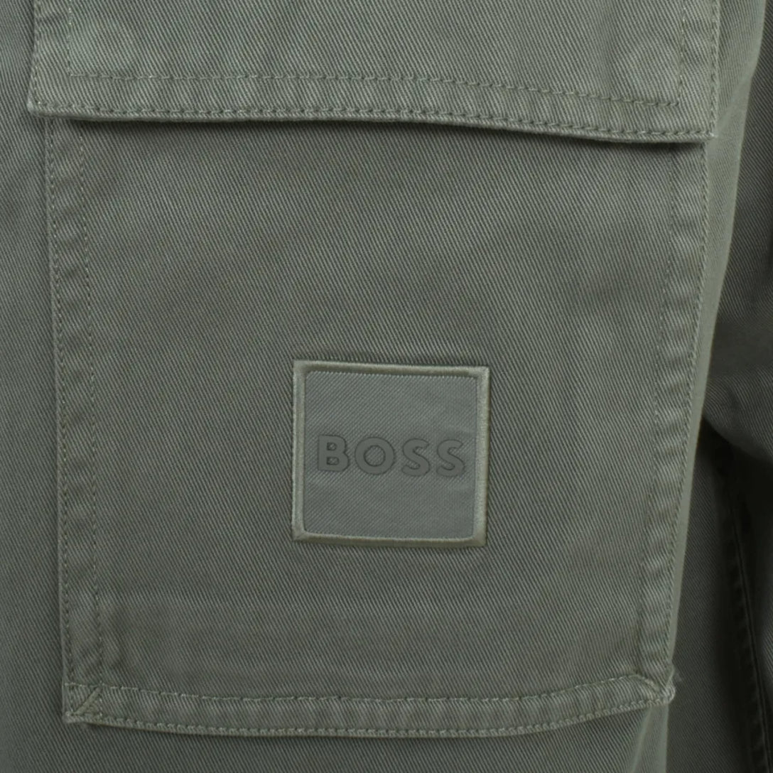 BOSS Orange Lovel Zip Overshirt - 076 Open Grey - Escape Menswear