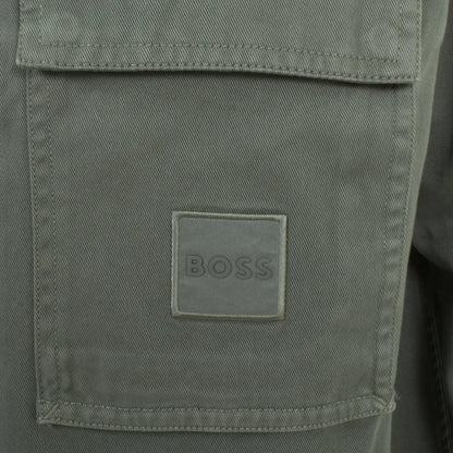 BOSS Orange Lovel Zip Overshirt - 076 Open Grey - Escape Menswear