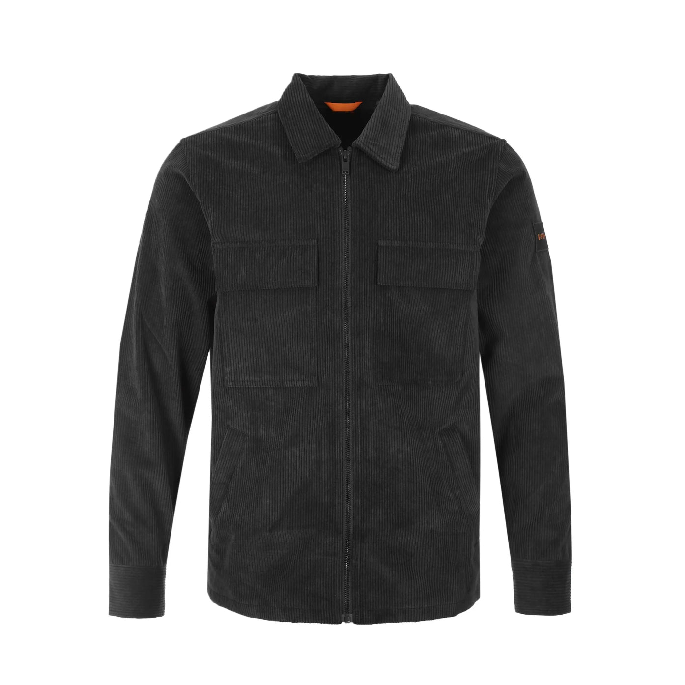 BOSS Orange Lozzy Zip Up Overshirt - 001 Black - Escape Menswear