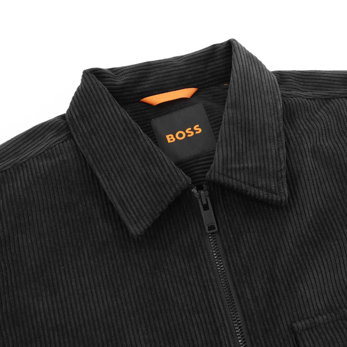 BOSS Orange Lozzy Zip Up Overshirt - 001 Black - Escape Menswear