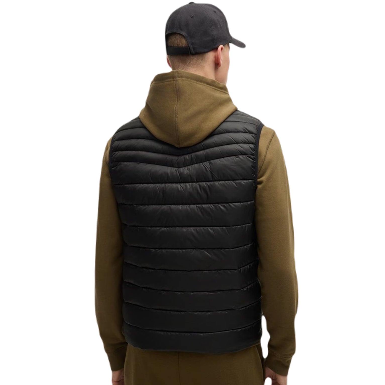 Boss Orange Odeno1 Gilet - 001 Black - Escape Menswear