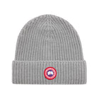 Canada Goose Arctic Disc Ribbed Wool Beanie - 9115 Heather Grey - Escape Menswear