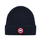 Canada Goose Arctic Disc Ribbed Wool Beanie - 9151 Navy Heather - Escape Menswear